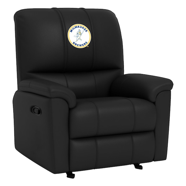 Dreamseat Rocker Recliner with Milwaukee Brewers Cooperstown Primary XZ52031CDRRBLK-PSCOOP0125 - main